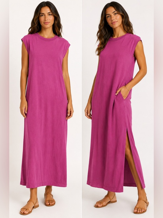Free People Dresses & Skirts - Free People FP Beach T-Shirt Midi Dress Pink Size S